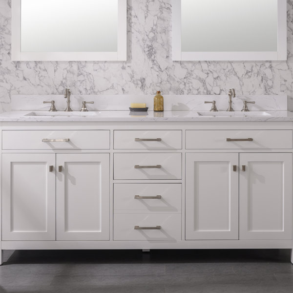 Mercury Row® Atencio 72'' Freestanding Double Bathroom Vanity with